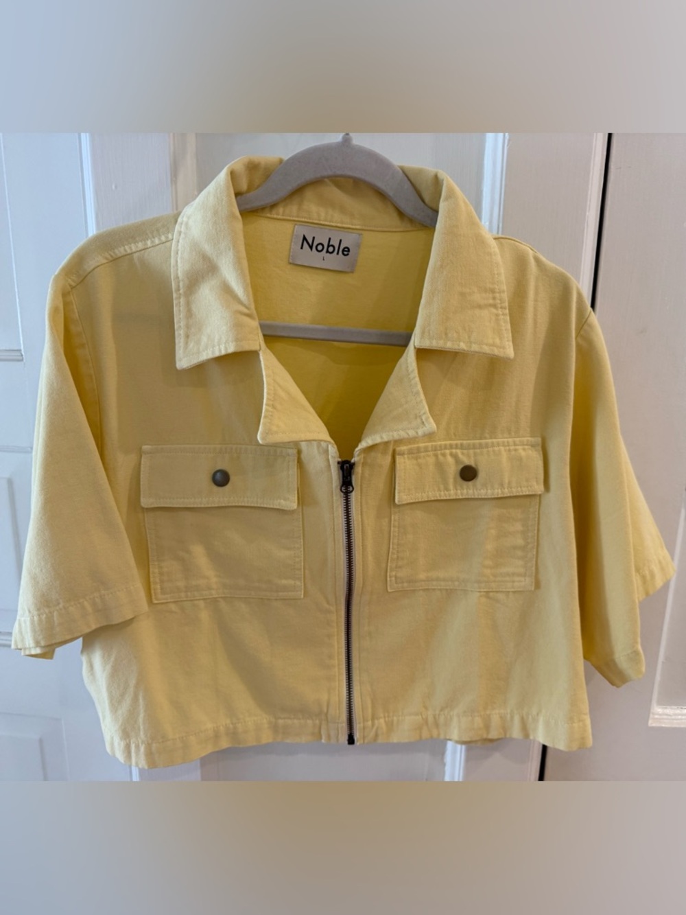 Matching Set- Noble Yellow Cropped Utility Shirt and Skort